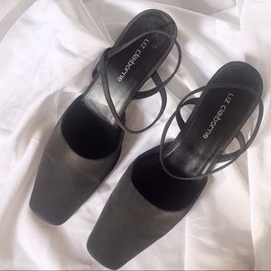 90’s Liz Claiborne black strappy heels